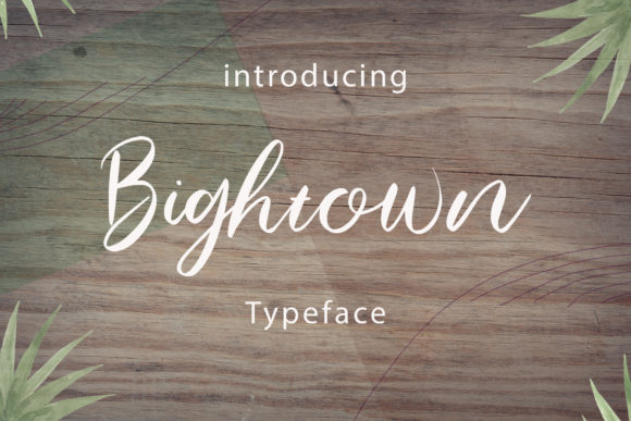 Bightown: A Handwritten Font for Web Design