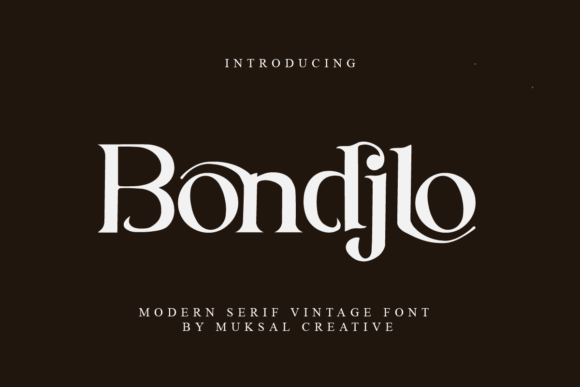 Bondjlo: A Bold Serif for Elegant Design
