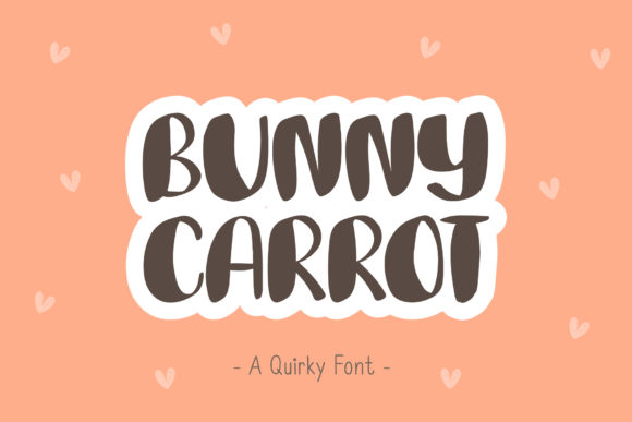 Bunny Carrot Font for Creative Projects