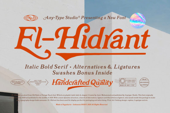 El-Hidrant: Vintage Serif Font