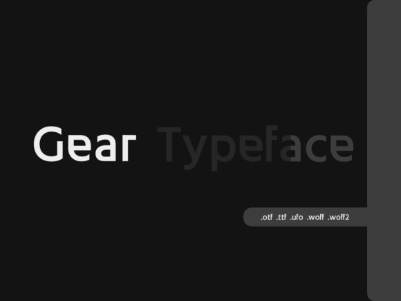 Gear Font for Creative Projects