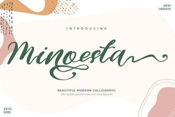 Minoesta Font: Elegant Script for Editorial Design